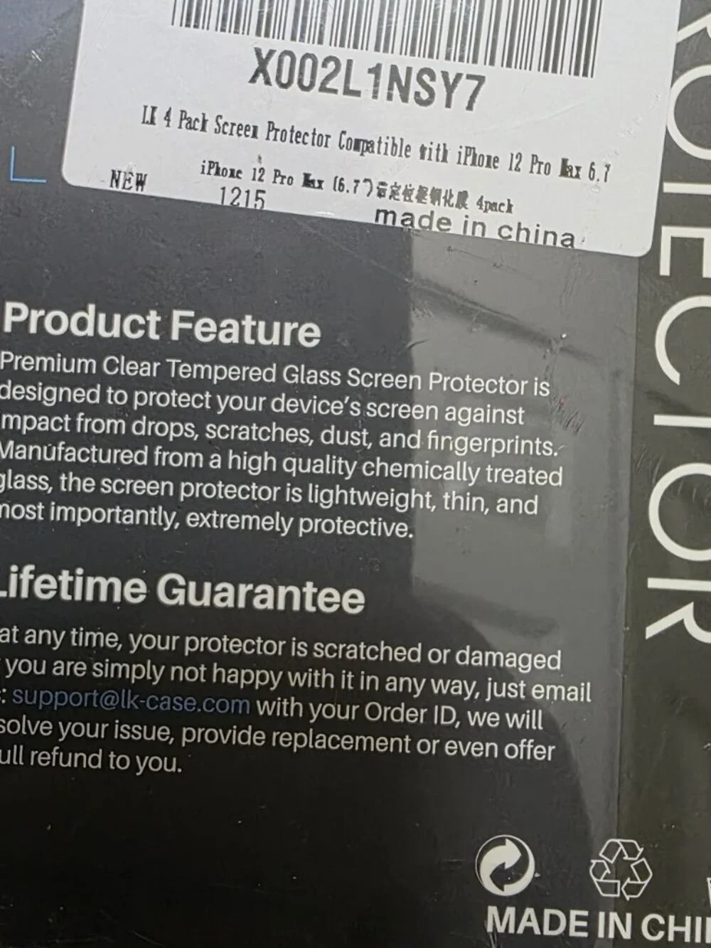 NWT LK Premium Tempered Glass Screen Protector For iPhone 12 Pro Max 4-Pack Clea